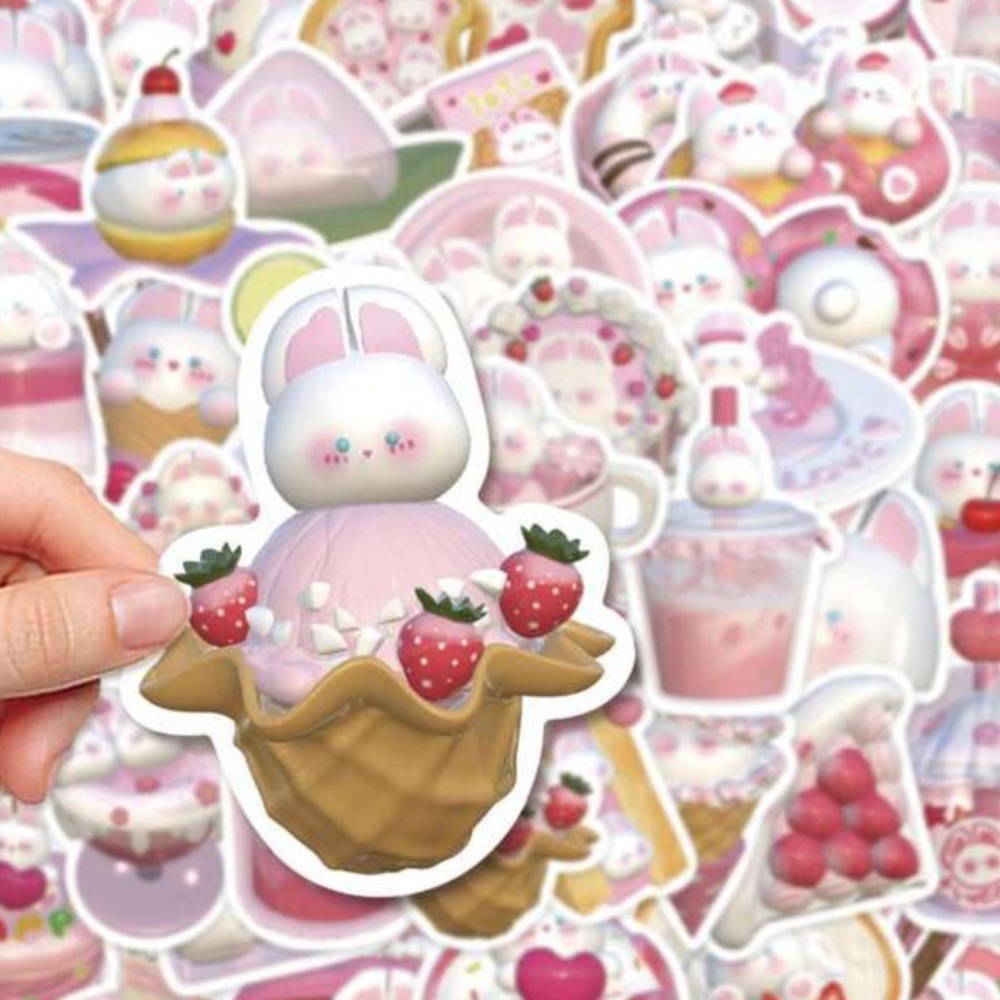 🀄️Anime Bunny Fun Sticker Set🀄️ - Picture 3 of 4